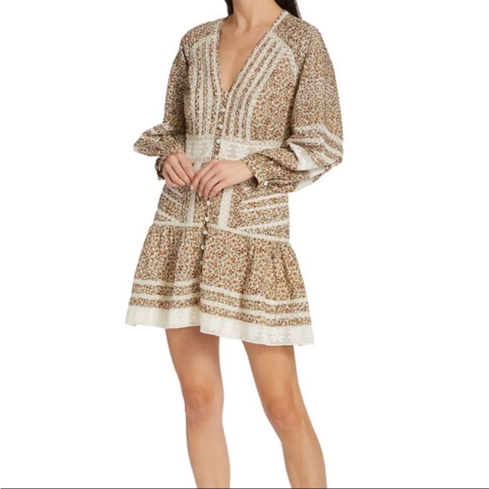 Veronica Beard | Addilyn - Floral Lace-Trimmed Mini-Dress